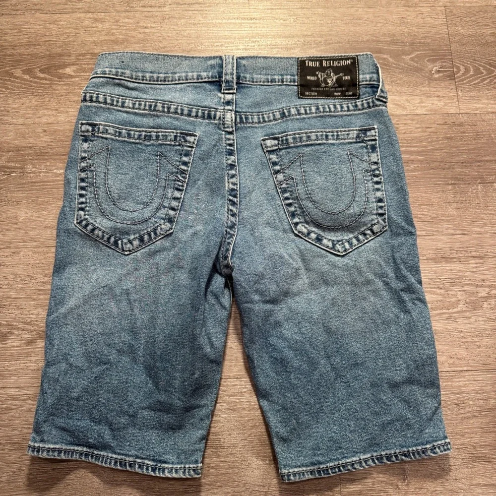 True Religion Ricky Jeans Shorts Mens 32 Blue Cotton Denim Relaxed Straight Y2K